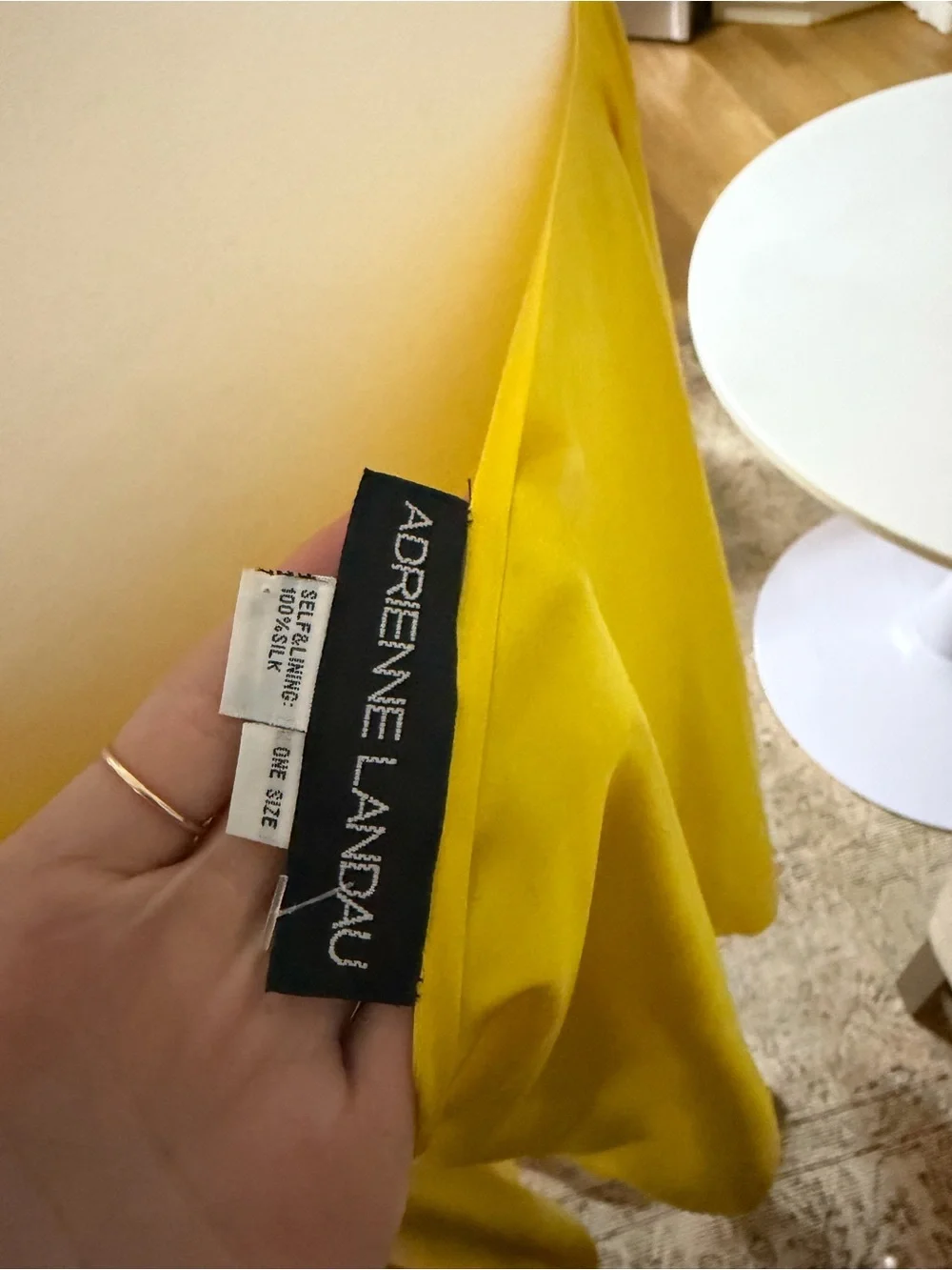 100% Silk Yellow Cape Poncho